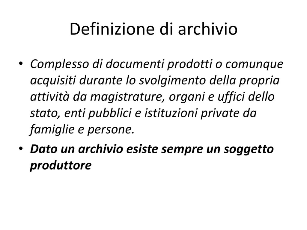 L archivio il luogo della memoria ma non solo ppt scaricare